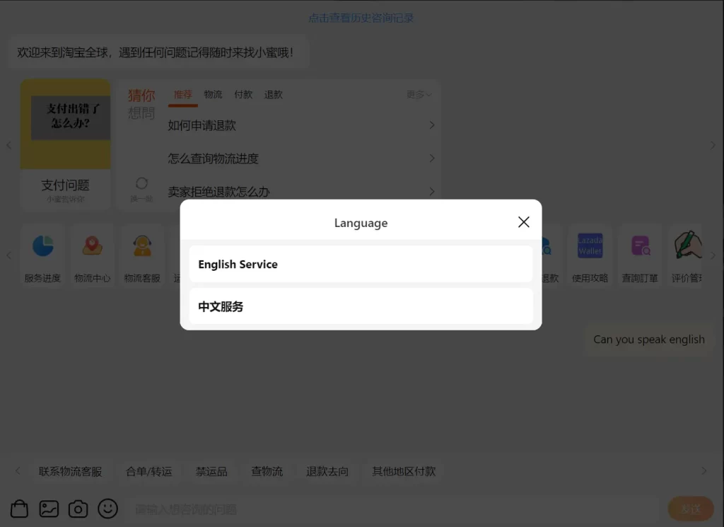 Taobao English Service